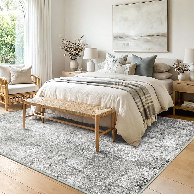 Washable Area Rugs 6'x9' Non-Slip Modern Abstract Soft - Image 2