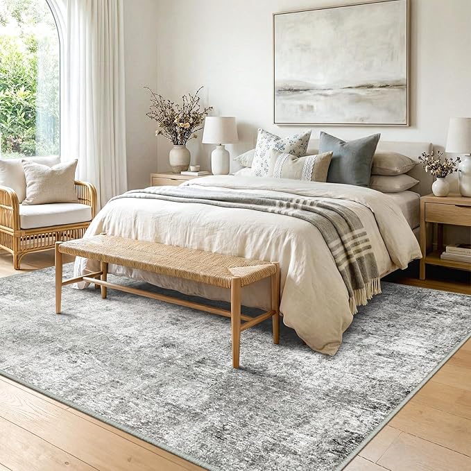 Washable Area Rugs 6'x8' Non-Slip Modern Abstract Soft - Image 2