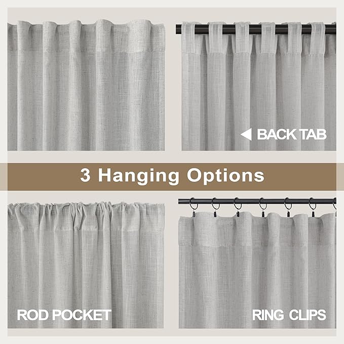 Pitalk Extra Long Grey Curtains 120 Inch Length - Image 4