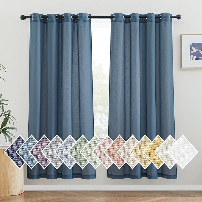 NICETOWN Flax Linen Sheer Curtains by NICETOWN