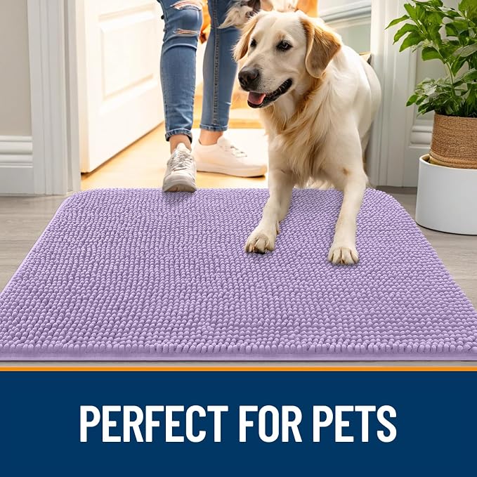 OLANLY Dog Door Mat for Muddy Paws 47x17, Absorbs Moisture and Dirt, Absorbent - Image 6