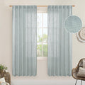 LAMIT Greyish Blue Linen Curtains by LAMIT