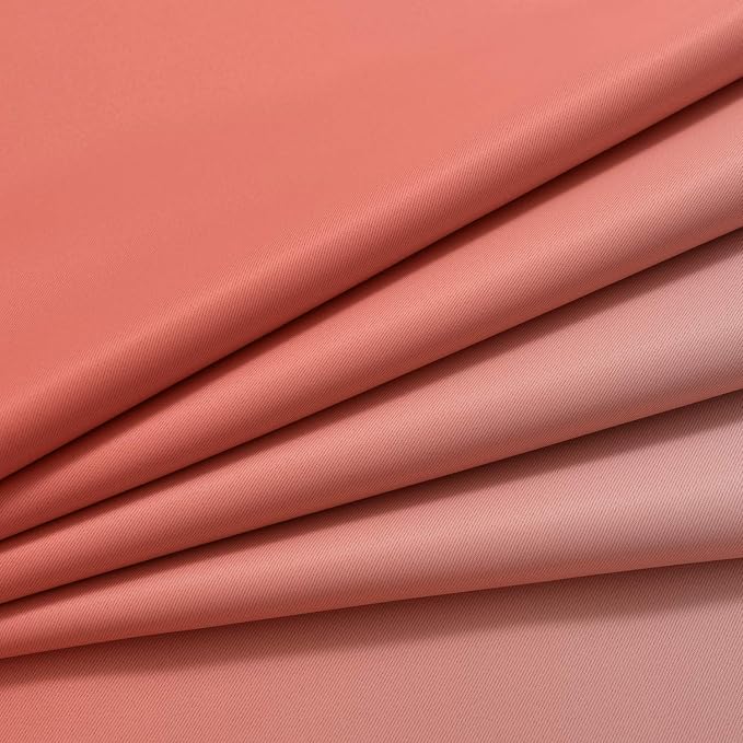Yakamok Thermal Insulated Coral and Greyish White Gradient Curtains, Room - Image 6