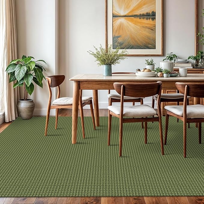 KOZYFLY Washable Area Rug 6x9 ft Rubber Backed Non Slip Rugs - Image 2