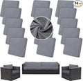 Outdoor Cushion Covers Set, Replacement by SUKAIKEQA