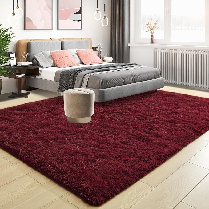 Tepook Soft Fluffy Rugs for Bedroom, 4x6 Area Rug for Living Room, Modern - Image 2