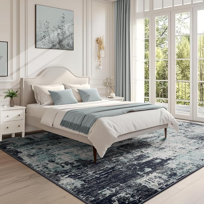 Washable Area Rugs 6'x8' Non-Slip Modern Abstract Soft - Image 3