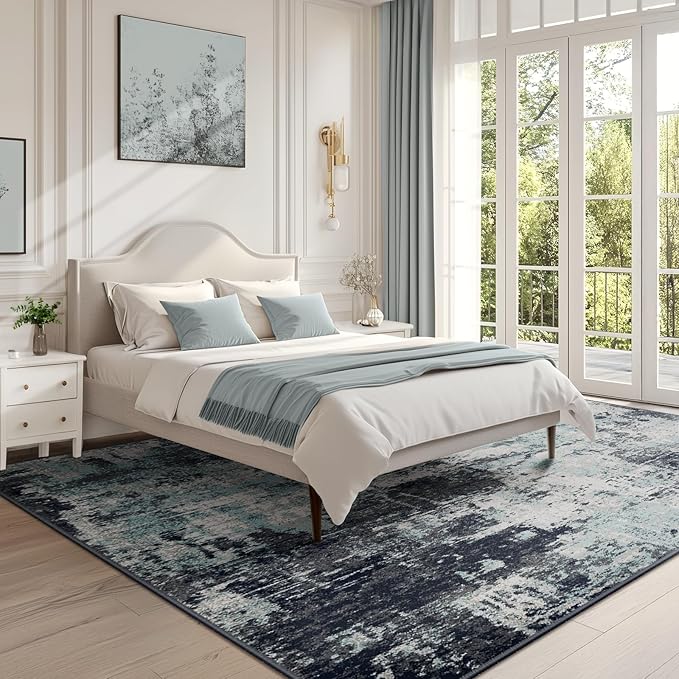 Washable Area Rugs 7'x9' Non-Slip Modern Abstract Soft - Image 9