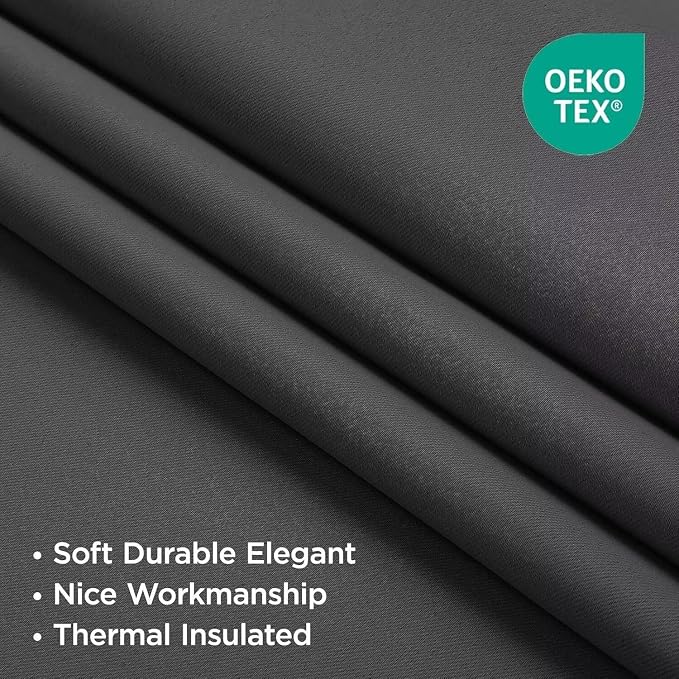 Joydeco Blackout Curtains 63 Inch Length 2 Panels Set, Thermal Insulated Long - Image 2