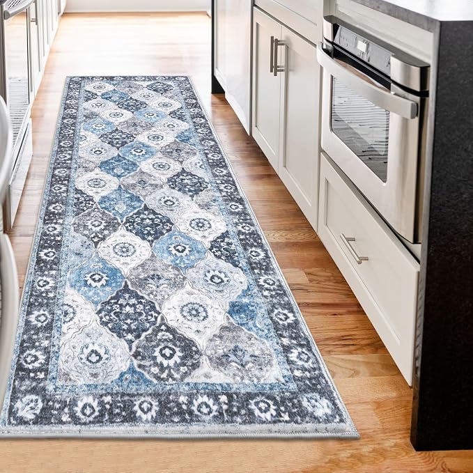 HEBE Hallway Runner Rug 2'x6' Washable Vintage Distressed Area Rugs Non Slip - Image 6