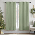 Light Sage Curtains 63 Inch Length by Pitalk