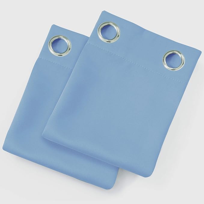 LEMOMO Sky Blue Thermal Blackout Curtains/52 x 72 Inch/Set of 2 Panels Room - Image 9