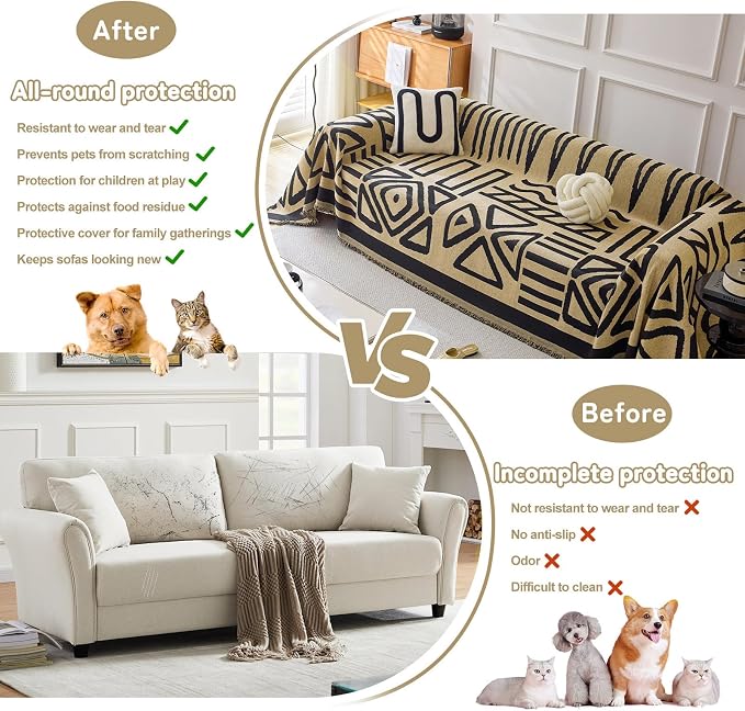 HANDONTIME Boho Geometric Couch Covers - Image 5