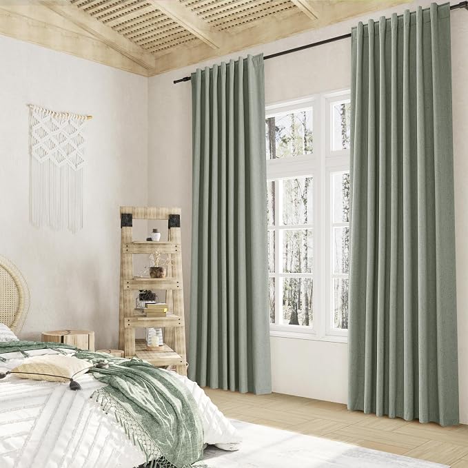 Guken 100% Blackout Curtains 100 Inch Length 2 Panels Set - Image 8