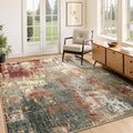 Washable Area Rugs 4'x6' Non-Slip Modern Abstract Soft by RELEANY
