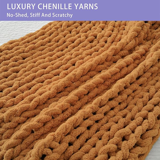 Bigacogo Chunky Knit Throw Blanket - Image 4
