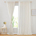 NICETOWN Linen Burlap Sliding Door Curtains 2 Panels Set, Rod Pocket & Back Tab by NICETOWN