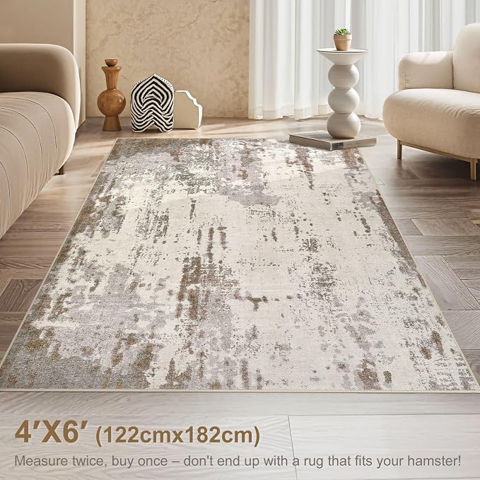 UERMEI 4x6 Area Rug Living Room Rugs - Image 2