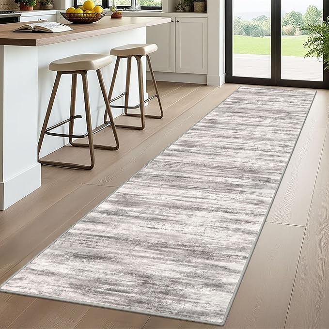 KOZYFLY Modern Abstract Washable Rug Runner 2.6x10 Hallway Rug Runner Non-Slip - Image 7