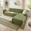 2 Pieces Sectional Couch Covers L Shaped Cover XL Green | Thick Washable Fabric by Unknown