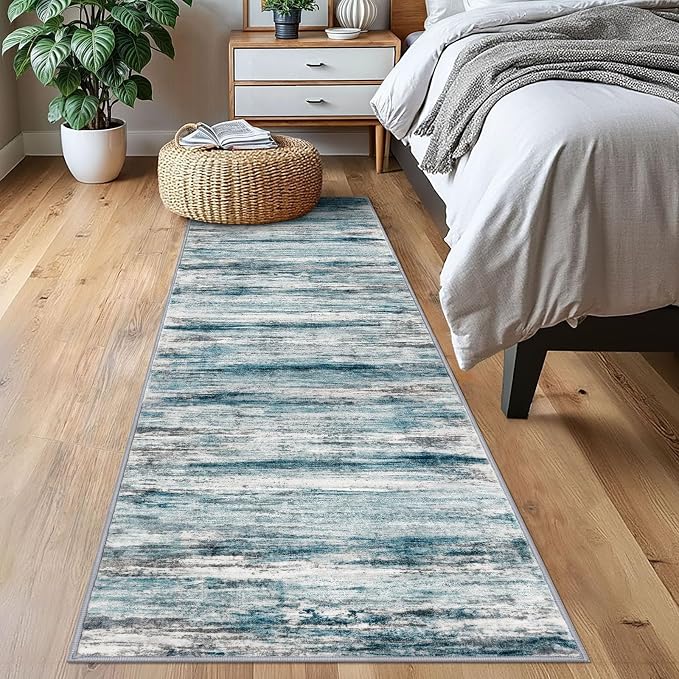 KOZYFLY Modern Abstract Runner Rug, 2x7 Kitchen Rugs Non-Slip Washable Soft - Image 7