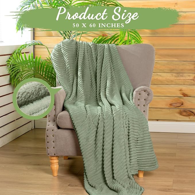 Buryeah 12 Pcs Flannel Throw Blanket Bulk 50 x 60 Inch Wedding Throw Blanket - Image 3