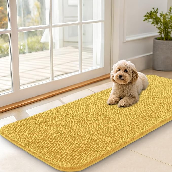 OLANLY Dog Door Mat for Muddy Paws 47x20, Absorbs Moisture and Dirt, Absorbent by OLANLY