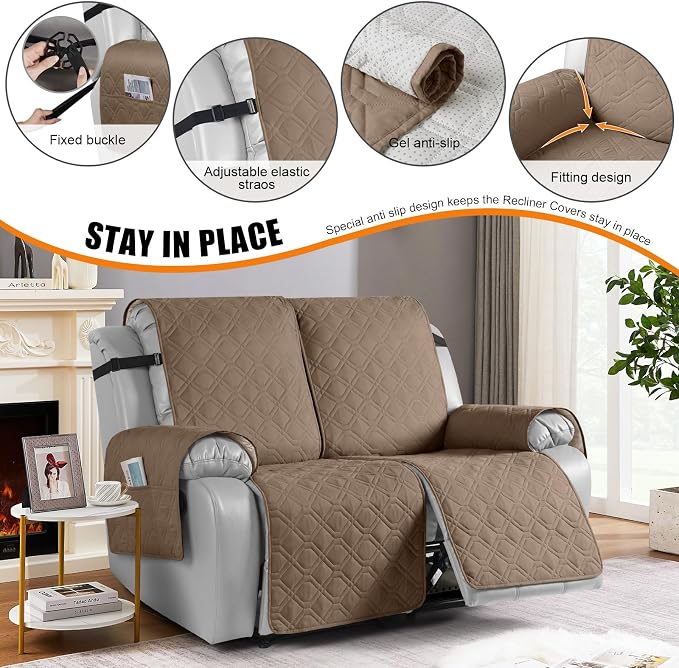 VANSOFY Waterproof Recliner Couch Covers, Sofa Covers 1-Piece Washable - Image 3