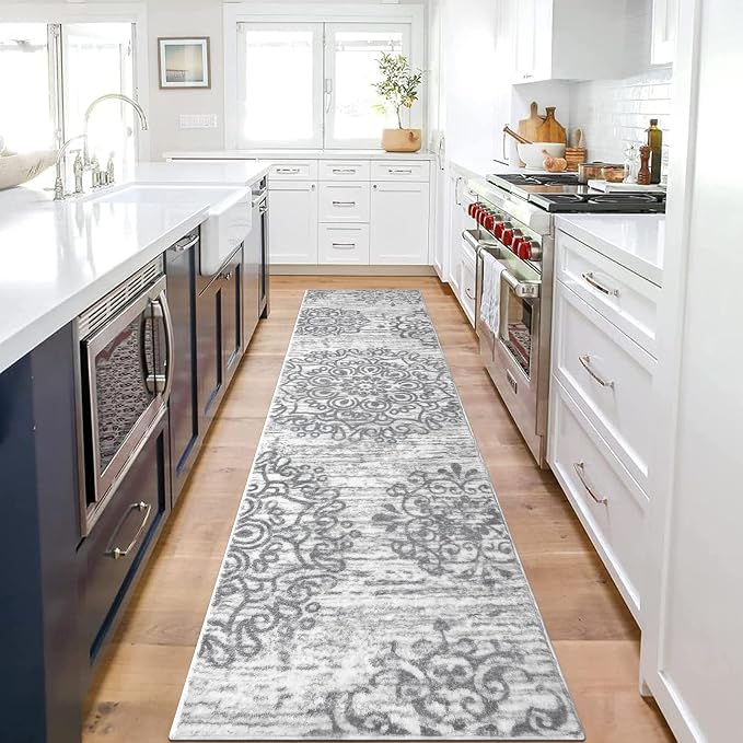 HEBE Hallway Runner Rug 2'x8' Washable Vintage Distressed Area Rugs Non Slip - Image 6