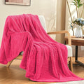 inhand Hot Pink Fleece Throw Blanket by inhand