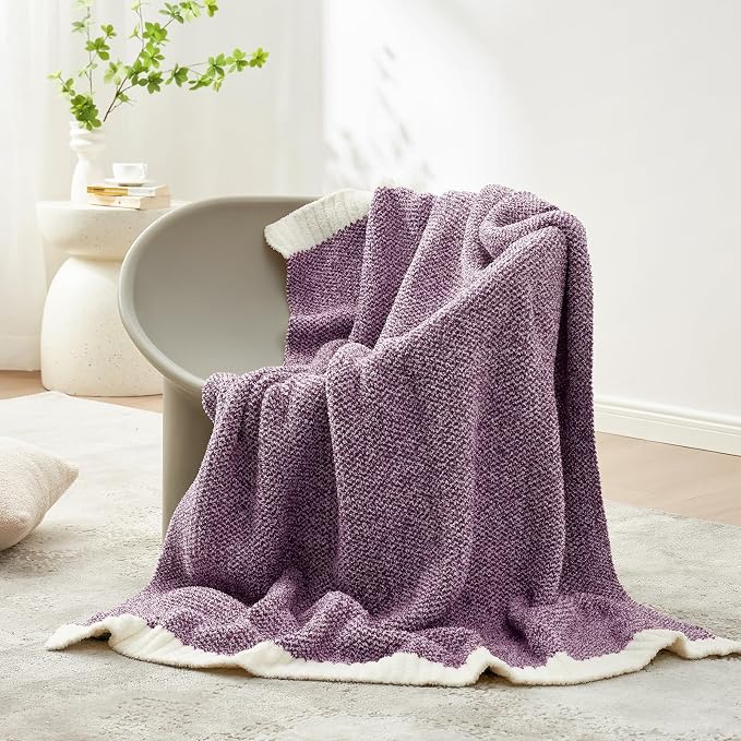 Snuggle Sac Buttery Purple Throw Blanket - Image 2