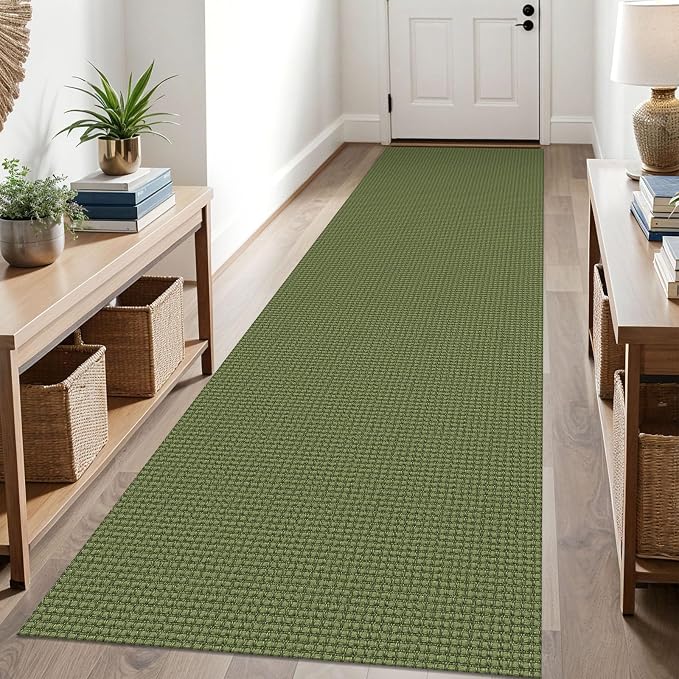 KOZYFLY Runners for Hallways 3x10 ft Washable Kitchen Runner Non Slip Rubber by KOZYFLY