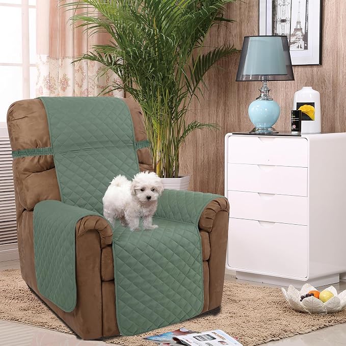 U-NICE HOME Recliner Chair Covers Reversible Quilted Water Repellent Pet - Image 2