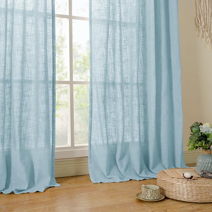 LAMIT 40 Inch Length Linen Curtains - Image 9