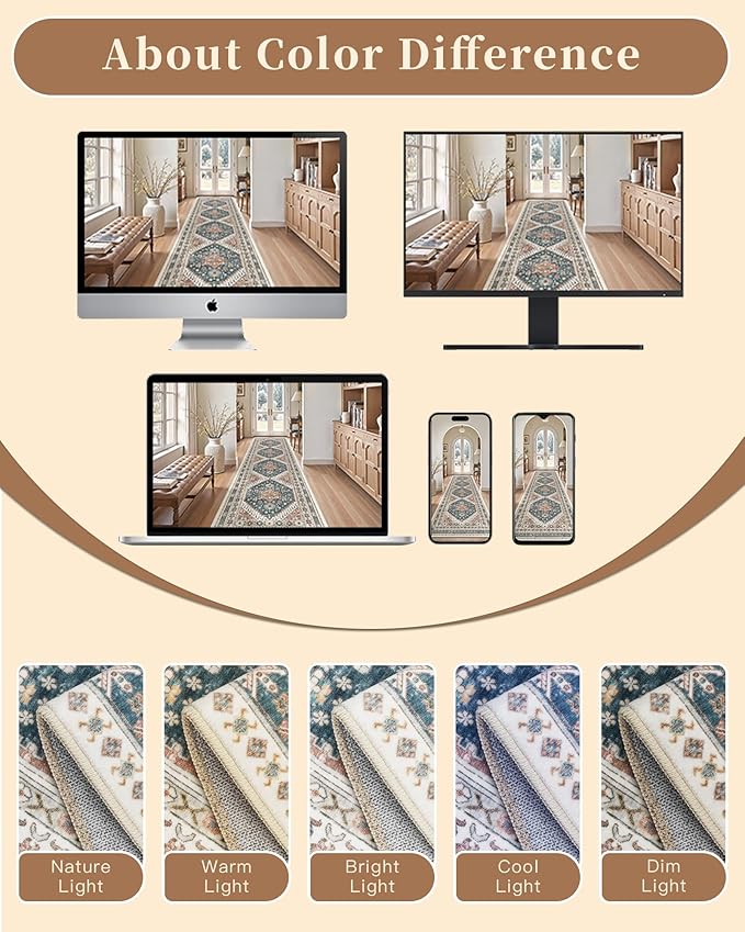Madane Washable Rug 8x10 Area Rugs - Image 9