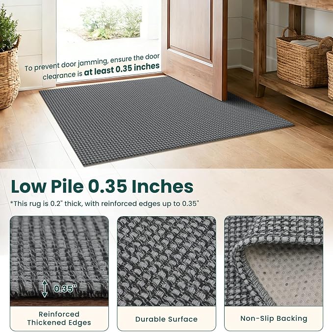 KOZYFLY Runners for Hallways 2x6 ft Washable Kitchen Runner Non Slip Rubber - Image 4