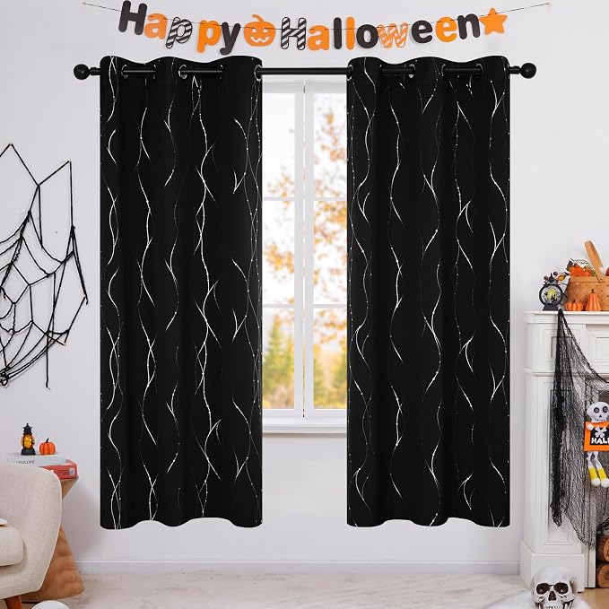 Deconovo Blackout Curtains 72 Inch Long 2 Panels, Thermal Insulated Noise - Image 7