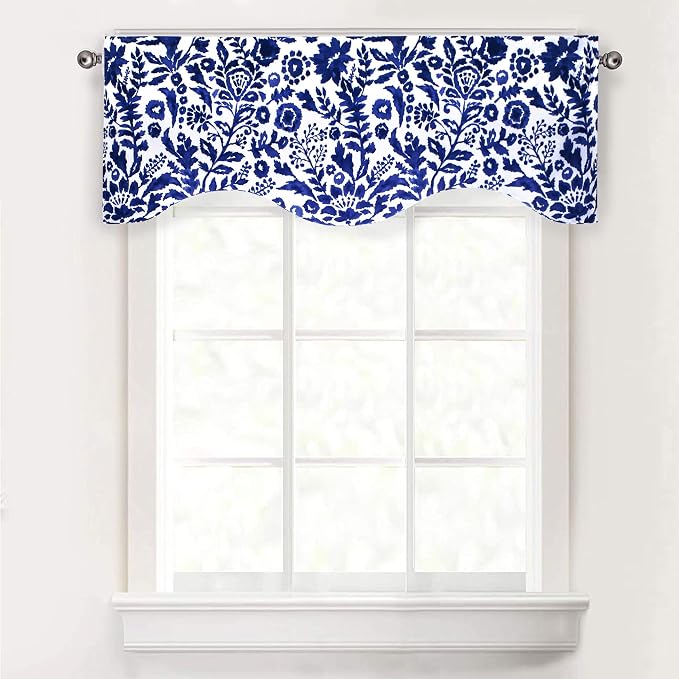 DriftAway Julia Lined Valance Double Layer Thermal Insulated Room Darkening by DriftAway