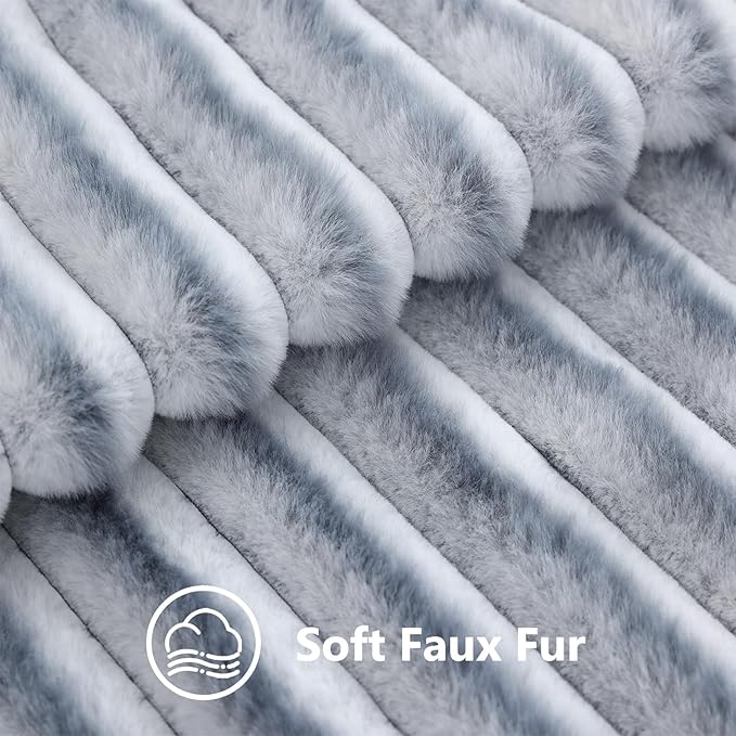 decorUhome Cozy Faux Fur Throw Pillow Covers 24x24 Set of 2 Decorative Soft - Image 3