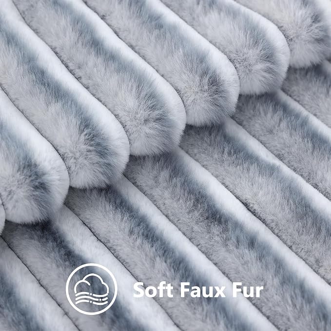 decorUhome Cozy Faux Fur Throw Pillow Covers 20x20 Set of 2 Decorative Soft - Image 3