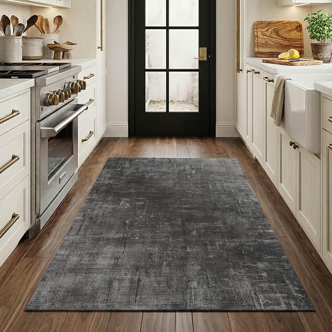 Latte&Fog 3x5 Entryway Rug Indoor, Modern Abstract Washable Area Rug, Boho Non - Image 3