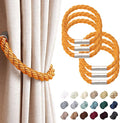 NICEEC 6 Pack Strong Magnetic Curtain Tiebacks Modern Simple Style Drape Tie by NICEEC