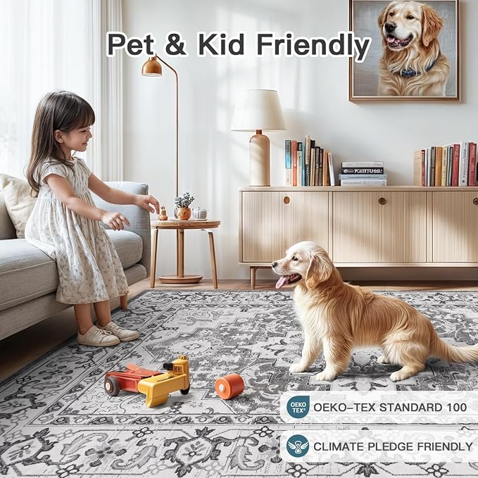 Lofus 3x5 Area Rugs for Living Room, Machine Washable Area Rug, Soft Small Rugs - Image 9