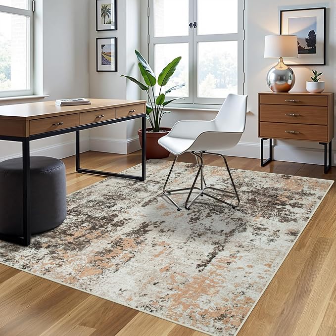 4x6 Area Rugs for Living Room Rug Washable: Abstract Rug for Dining Room - Image 3