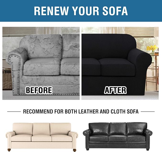 H.VERSAILTEX 4 Piece Stretch Sofa Covers - Image 8