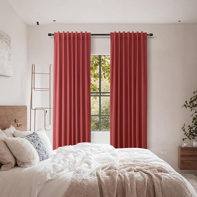 Guken 100% Blackout Linen Curtains 63 Inch Length 2 Panels Set - Image 8