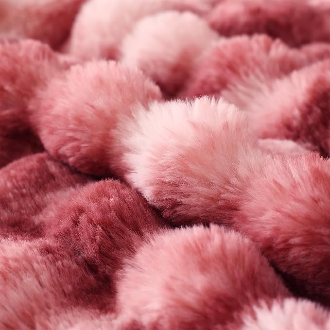 COOVA Faux Fur Throw Blanket for Couch, Cozy Soft and Fuzzy Plush Rabbit Fur - Image 5
