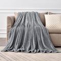 BEDELITE Fleece Throw Blanket for Couch – 3D Ribbed Jacquard Soft and Warm by BEDELITE