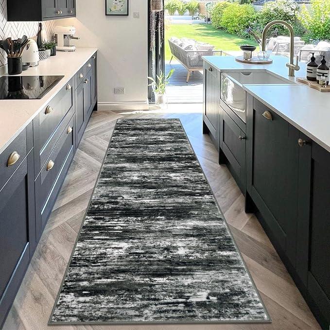 KOZYFLY 3x10 Ft Rug Modern Ombre Runner Rug - Image 3