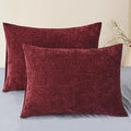 CaliTime Throw Pillow Covers Decorative 20 X 26 Inches Pack of 2 Cozy Chenille by CaliTime